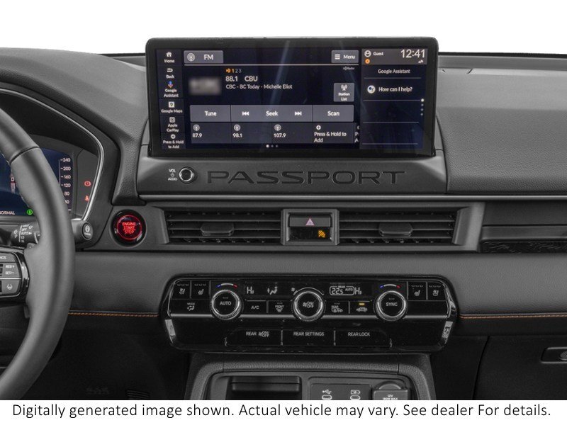 2026 Honda Passport Trailsport Touring Blackout AWD Interior Shot 2