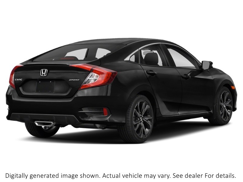 2021 Honda Civic Sedan Sport CVT Crystal Black Pearl  Shot 6