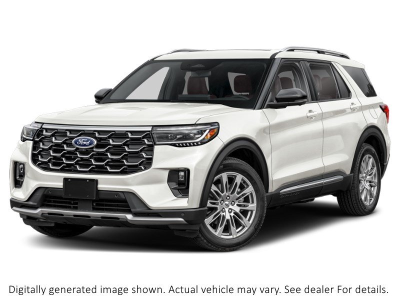 2026 Ford Explorer Platinum 4WD Star White Metallic Tri-Coat  Shot 4