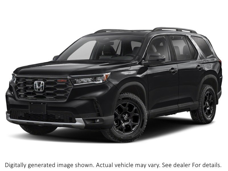2025 Honda Pilot Trailsport AWD Crystal Black Pearl  Shot 4