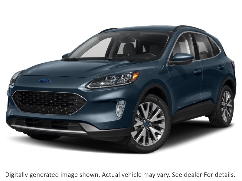 2021 Ford Escape Titanium Hybrid AWD Antimatter Blue Metallic  Shot 40