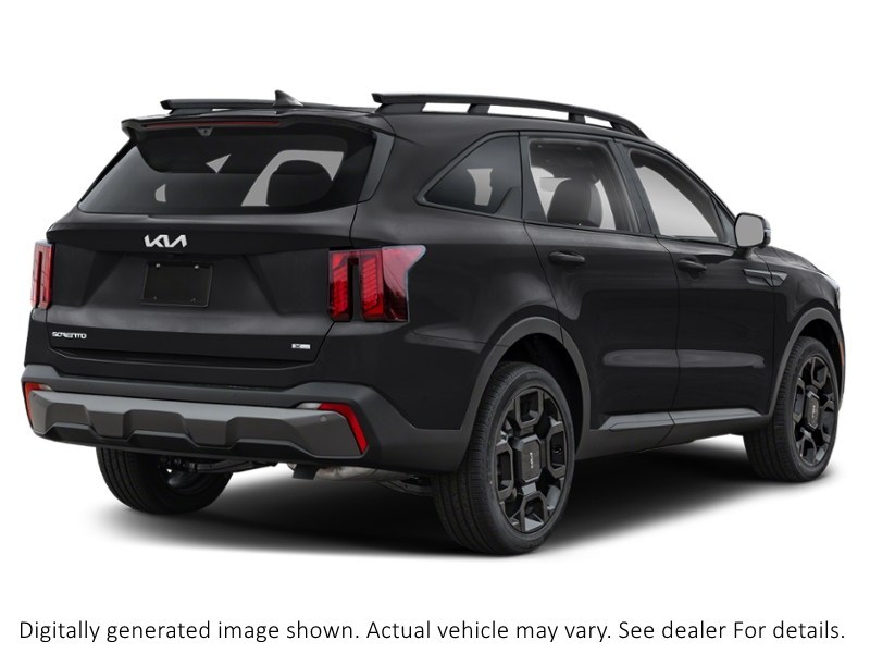 2025 Kia Sorento X-Line Limited AWD W/Olive Brown Interior Ebony Black  Shot 6
